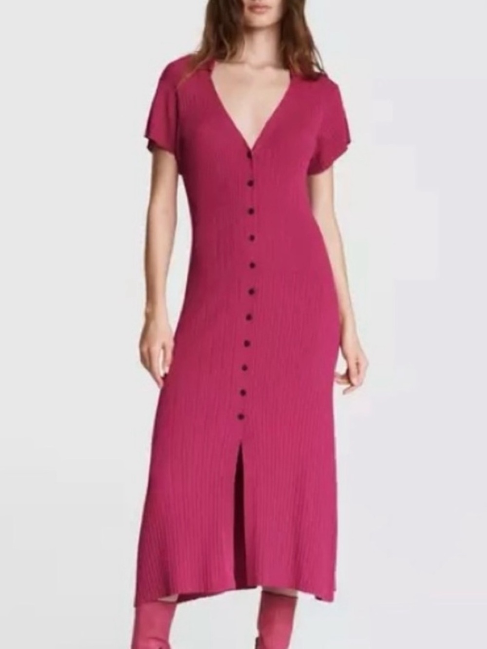 rag & bone Esme Midi Dress Magenta XS